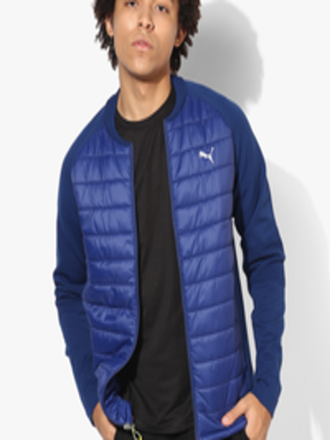 Buy Evo Knit Padded Training Navy Blue Quilted Jacket - Jackets for Men ...