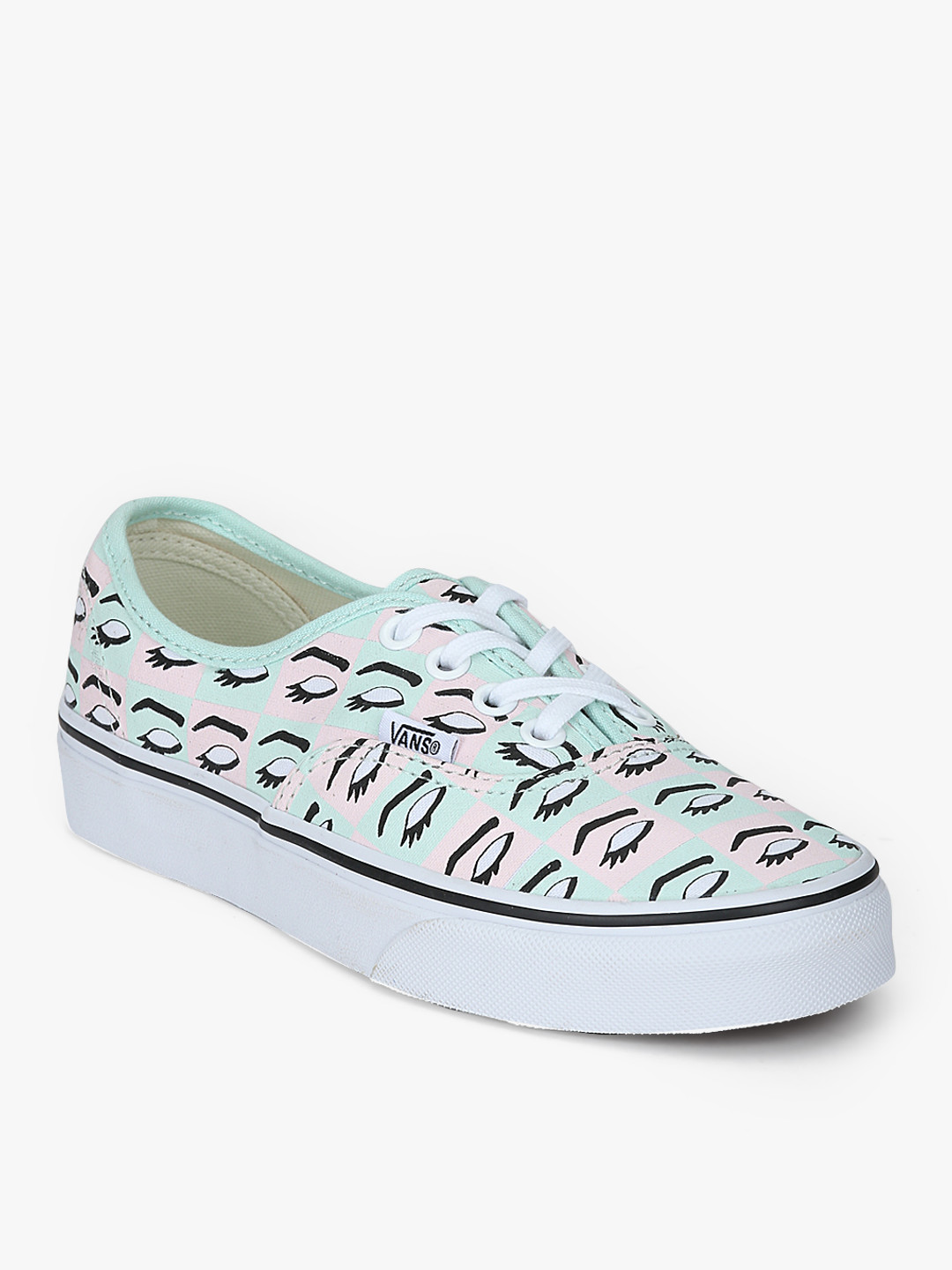 Buy Vans Unisex Mint Green & Pink Printed Authentic Sneakers Casual