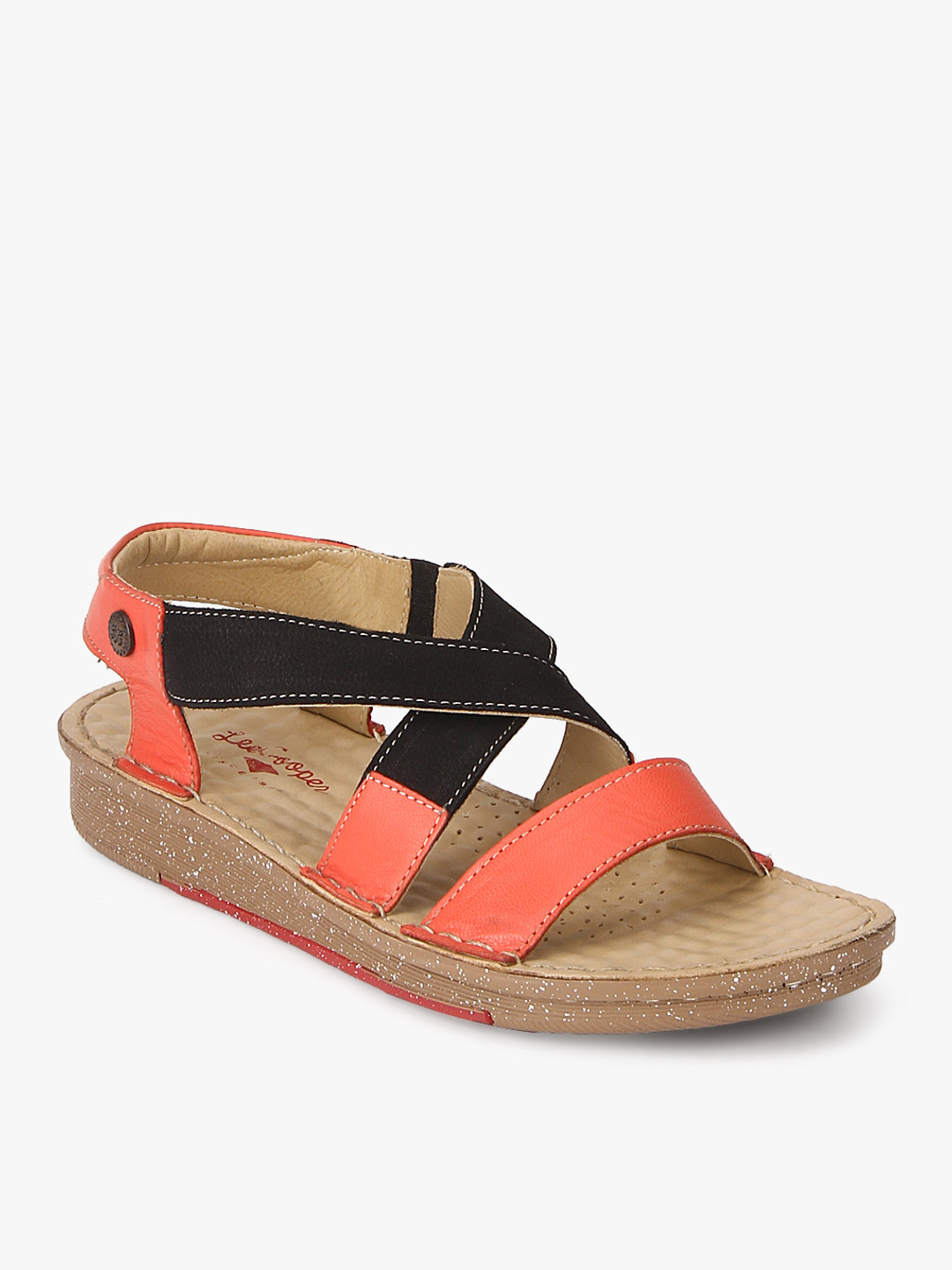 metro solid peach sandals