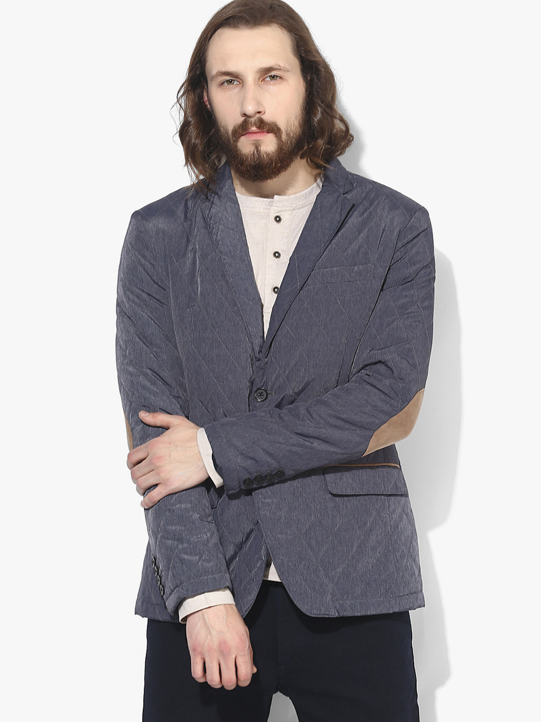 Buy Navy Blue Slim Fit Blazer Blazers for Men 7173131 Myntra