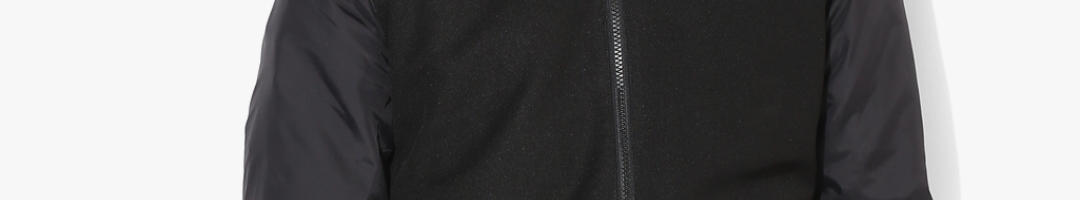 Buy Black Solid Slim Fit Casual Jacket - Jackets for Men 7180789 | Myntra