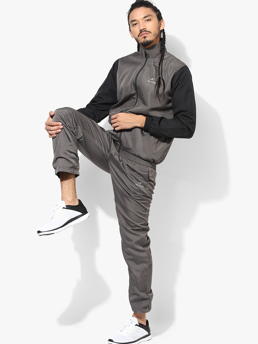 Buy Grey Solid Tracksuit Tracksuits for Men 7218194 Myntra