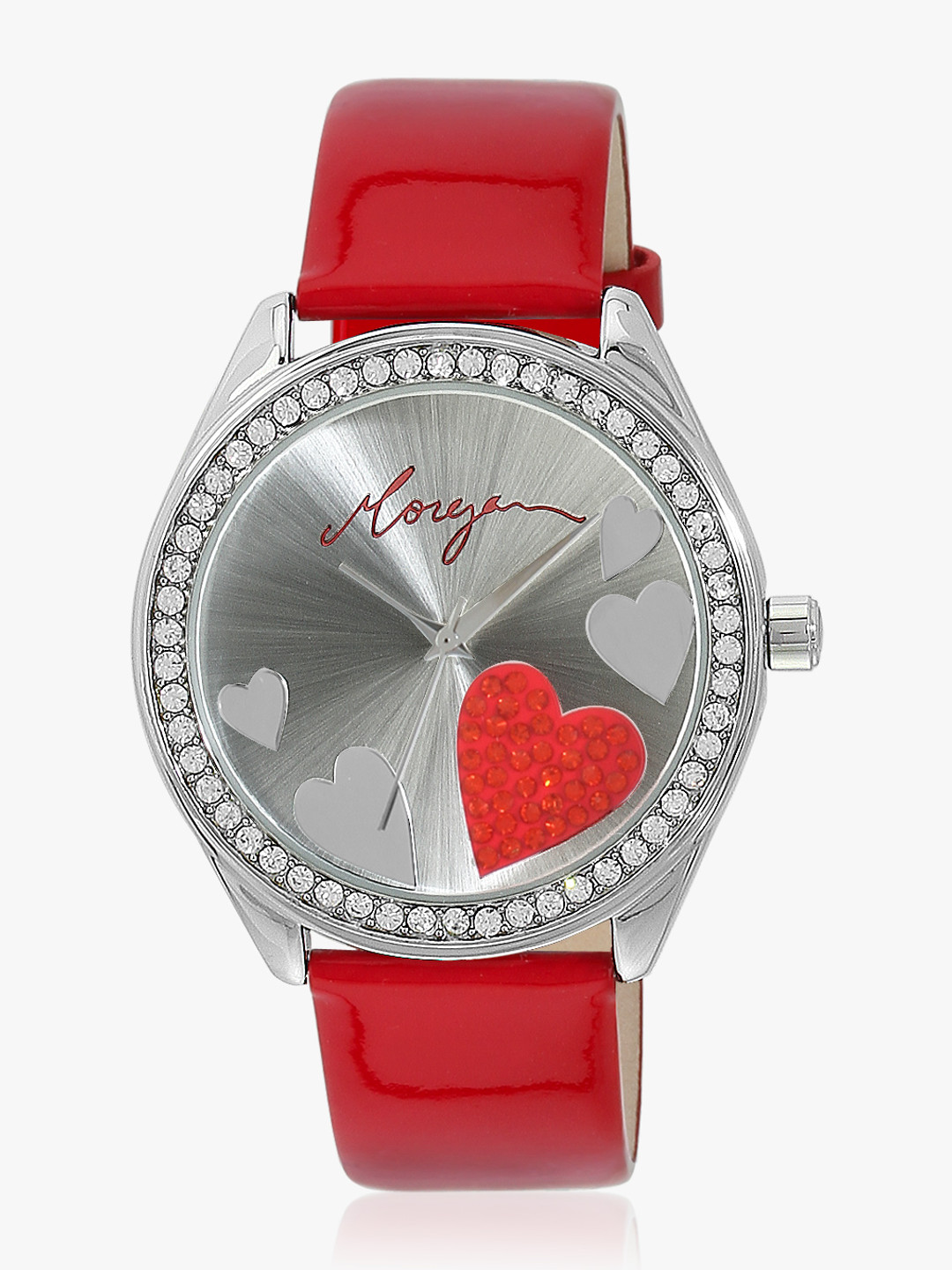 Buy Women Silver Toned Embellished Analogue Watch M1072R