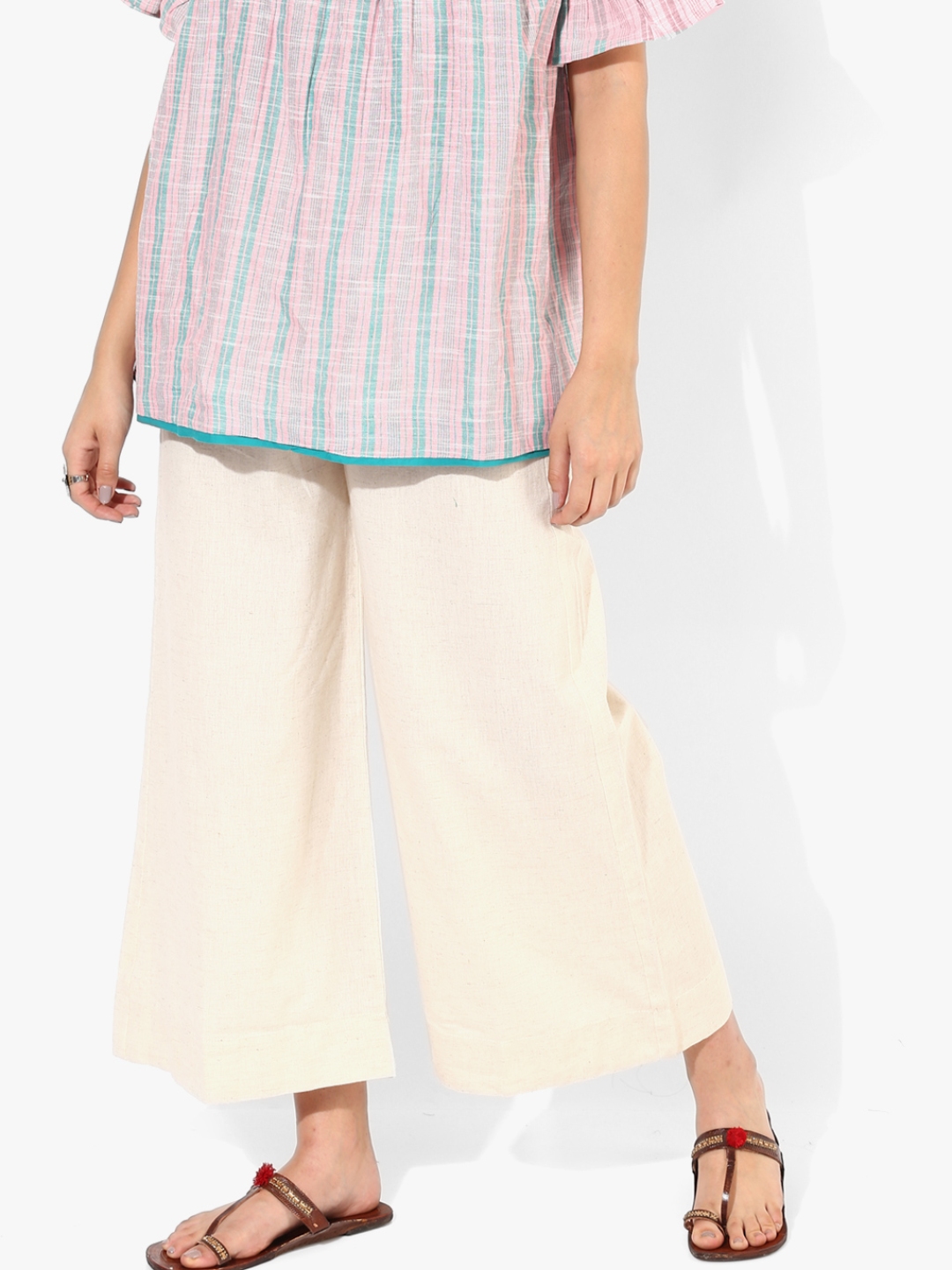 cream palazzo pants