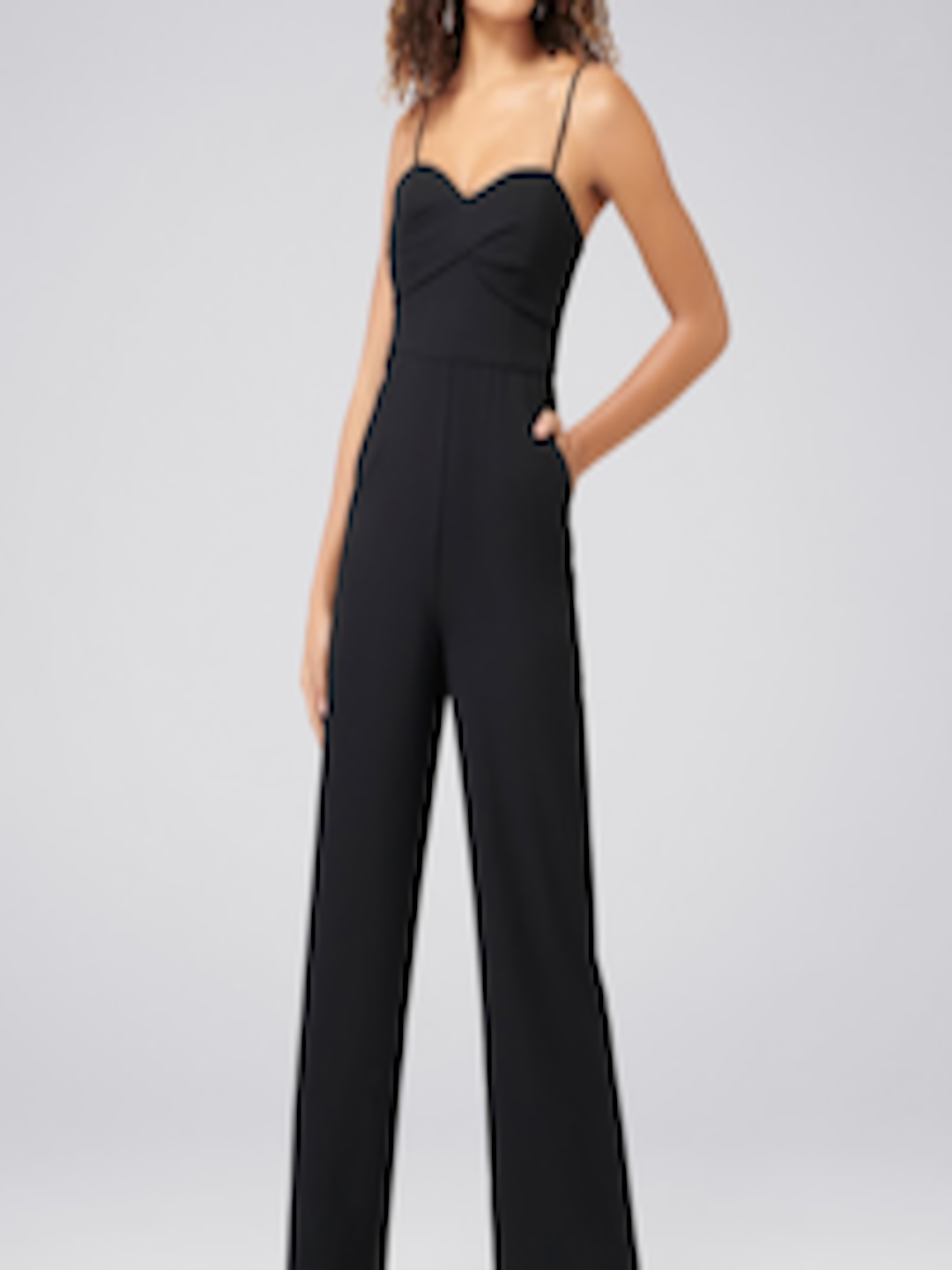 Buy Forever New Black Solid Basic Jumpsuit - Jumpsuit for Women 8461495 ...