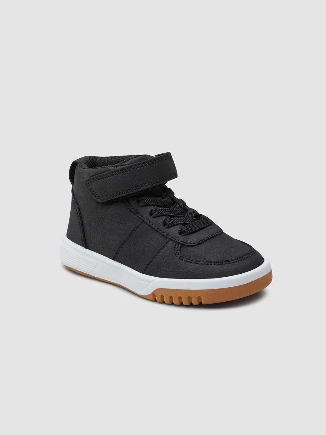 Buy NEXT Boys Black Solid Mid Top Sneakers - Casual Shoes for Boys ...