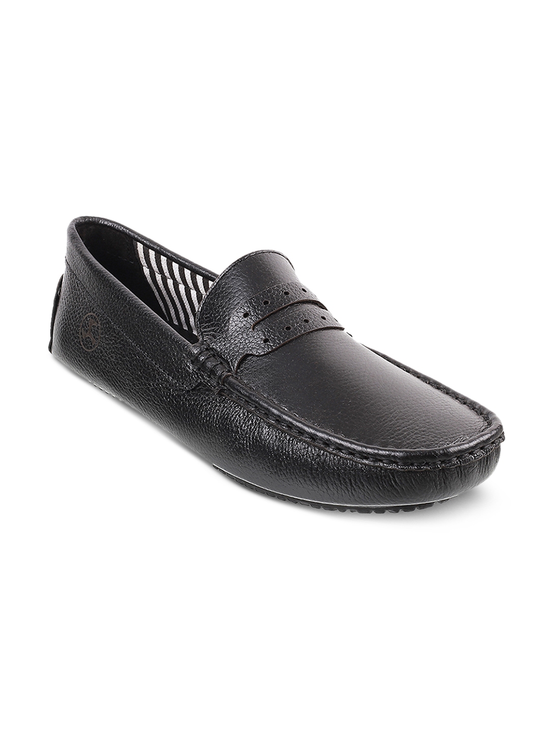 Buy Mochi Boys Black Textured Loafers - Casual Shoes for Boys 8500755 ...