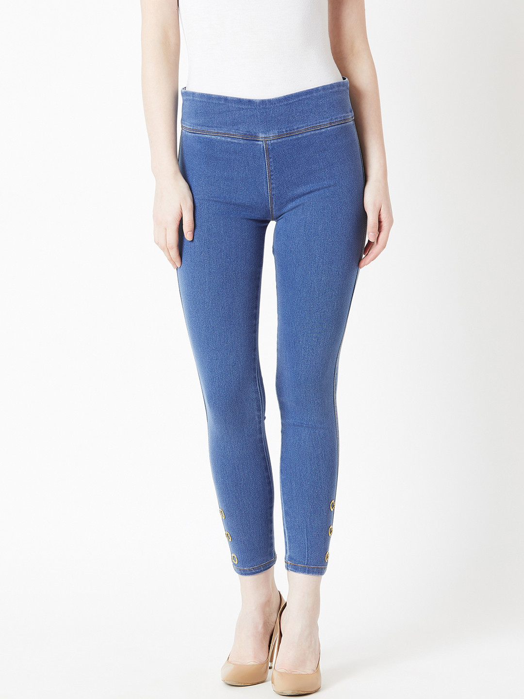 Women's Blue Skinny Fit Jeggings