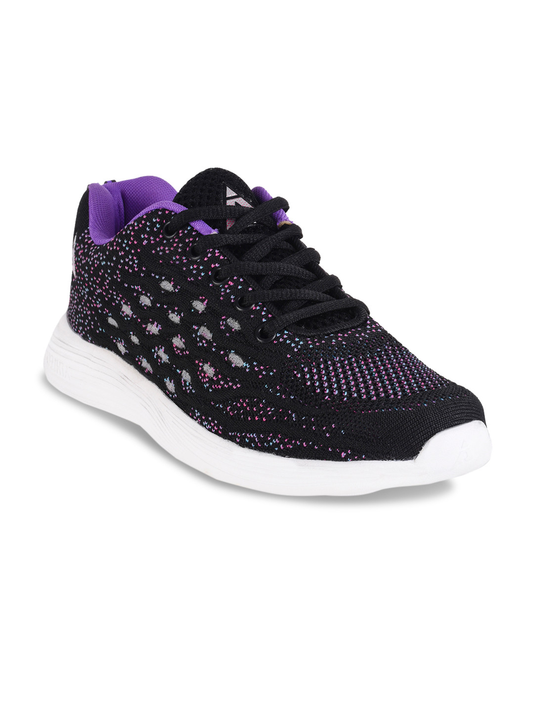 purple running shoes