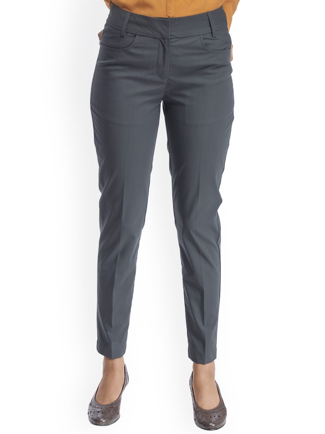grey formal trousers women's