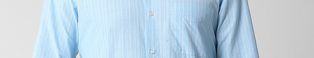 Buy Peter England Men Blue Regular Fit Striped Formal Shirt - Shirts ...