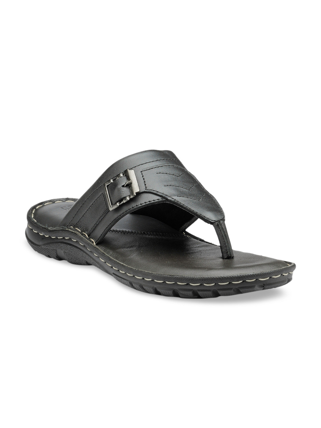 Buy Teakwood Leathers Men Black Comfort Sandals Sandals for Men