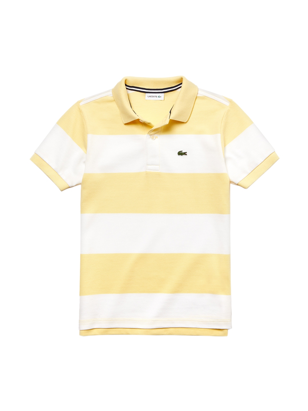 yellow lacoste polo t shirt