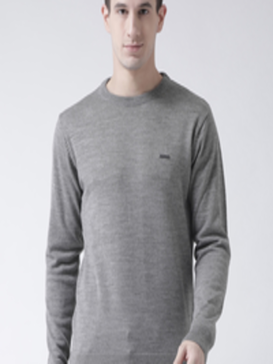 Buy Club York Men Grey Self Design Pullover - Sweaters for Men 8387783 ...