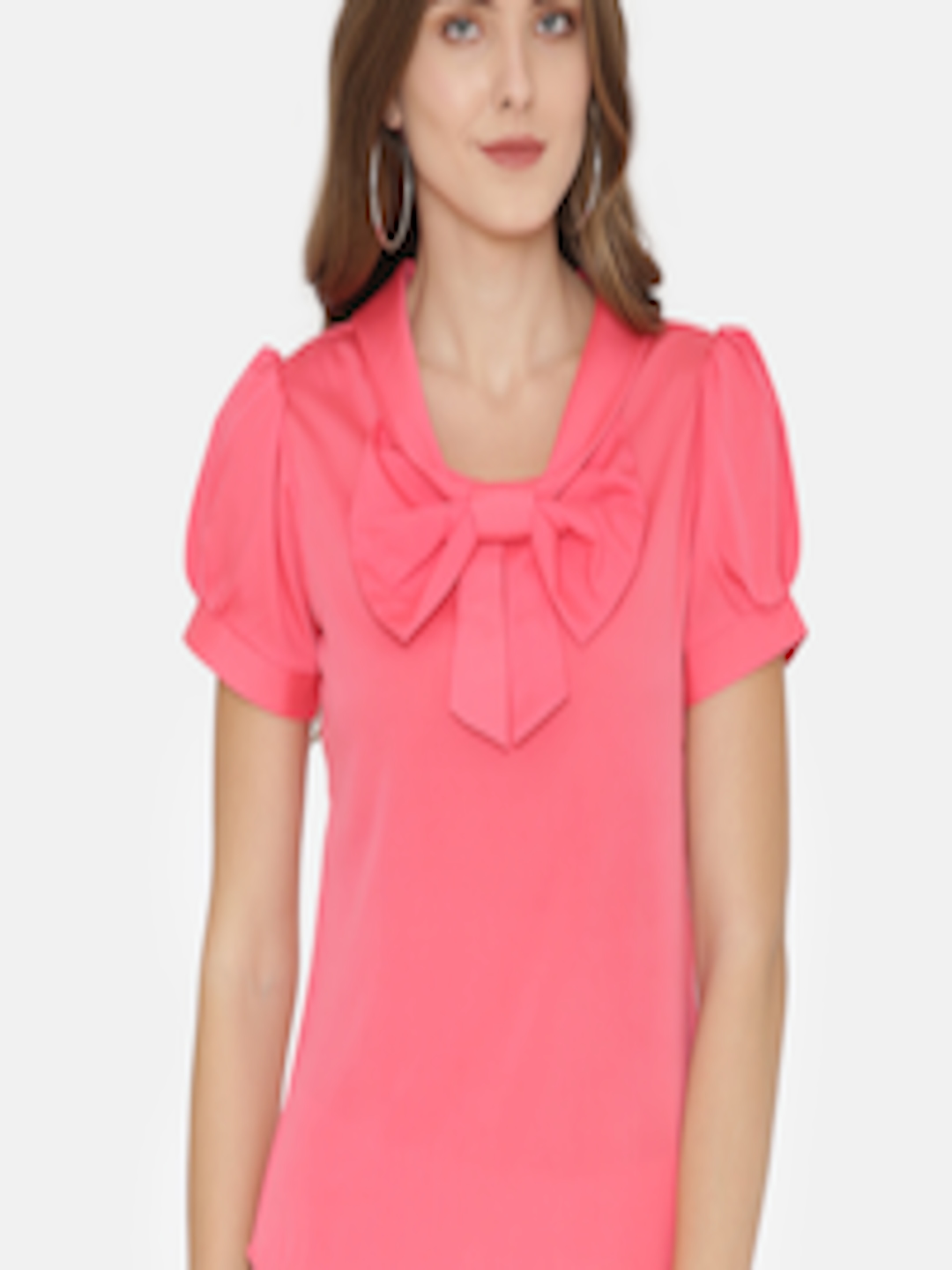 Buy Eyelet Women Pink Solid Top - Tops for Women 8384813 | Myntra