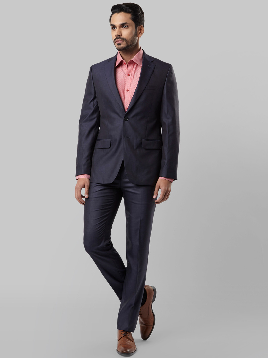 Buy Raymond Men Blue Solid Single Breasted Suit Suits for Men 8396155