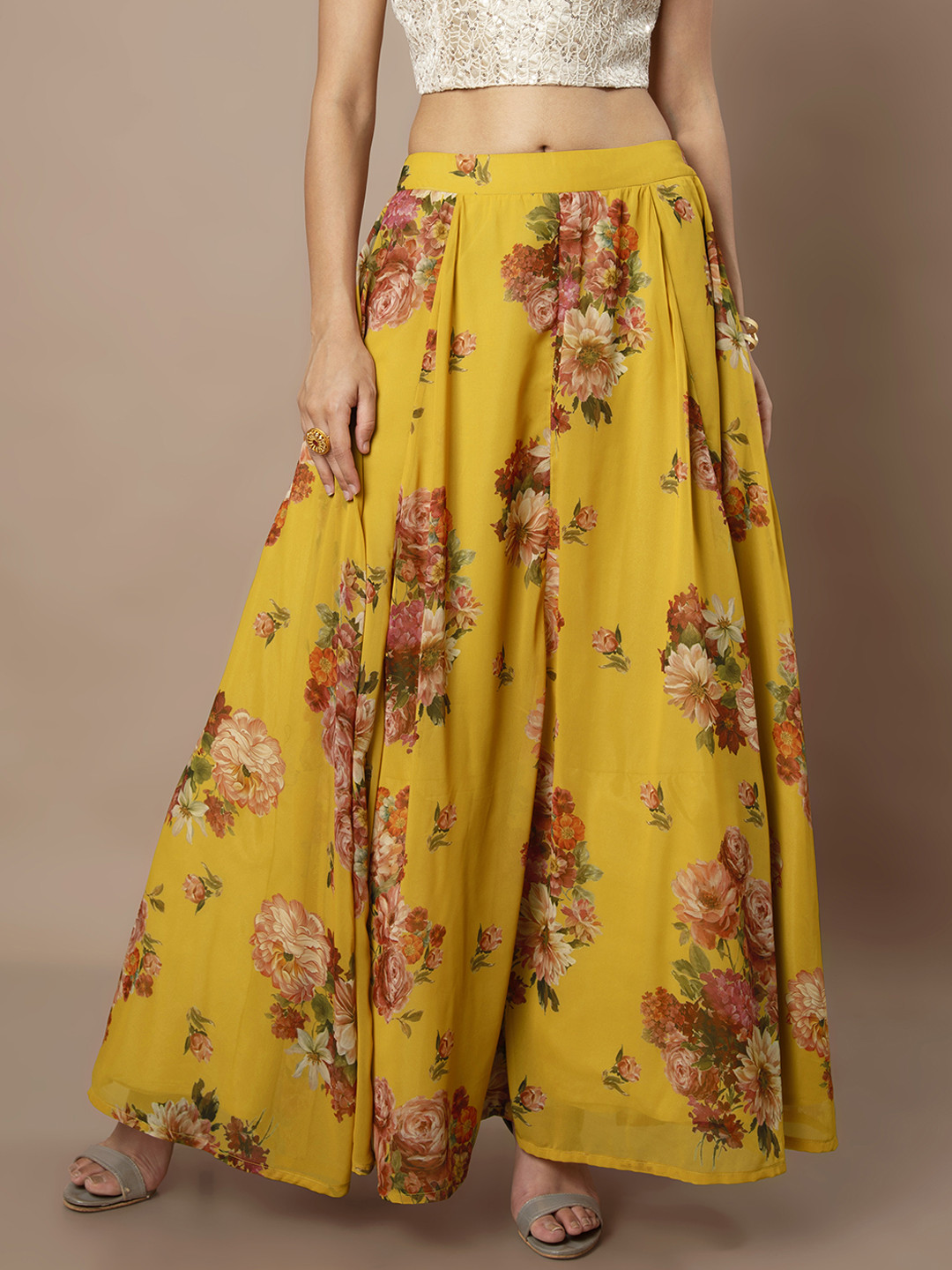 Buy INDYA Women Yellow Printed Skirt Skirts for Women 8390515 Myntra
