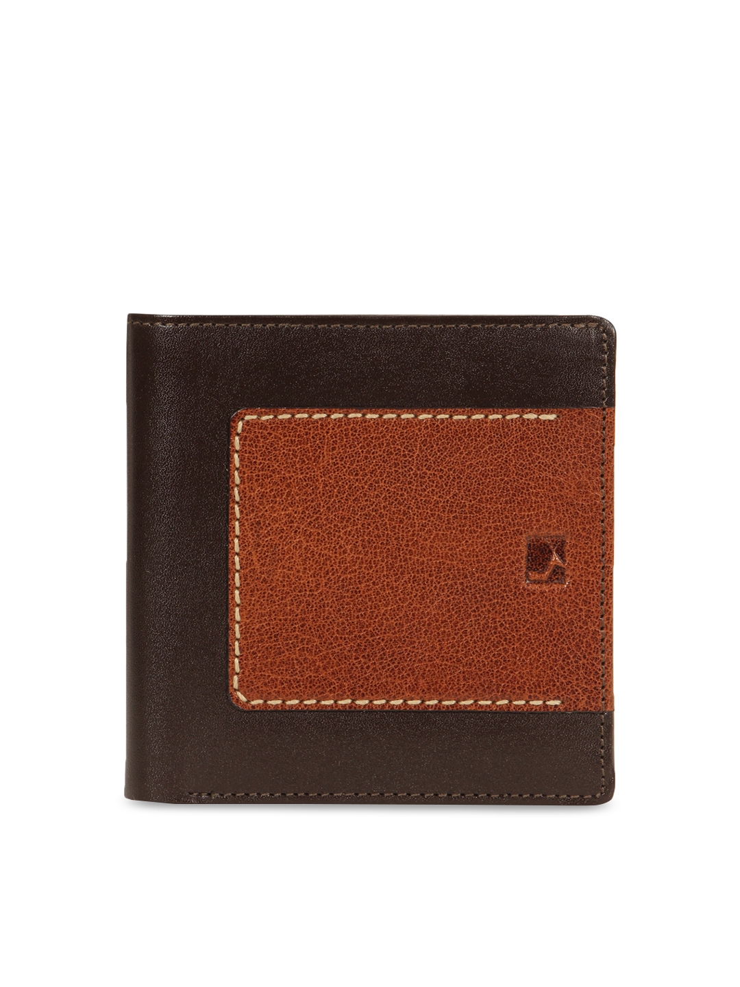 Buy Da Milano Men Brown Colourblocked Leather Two Fold Wallet - Wallets ...