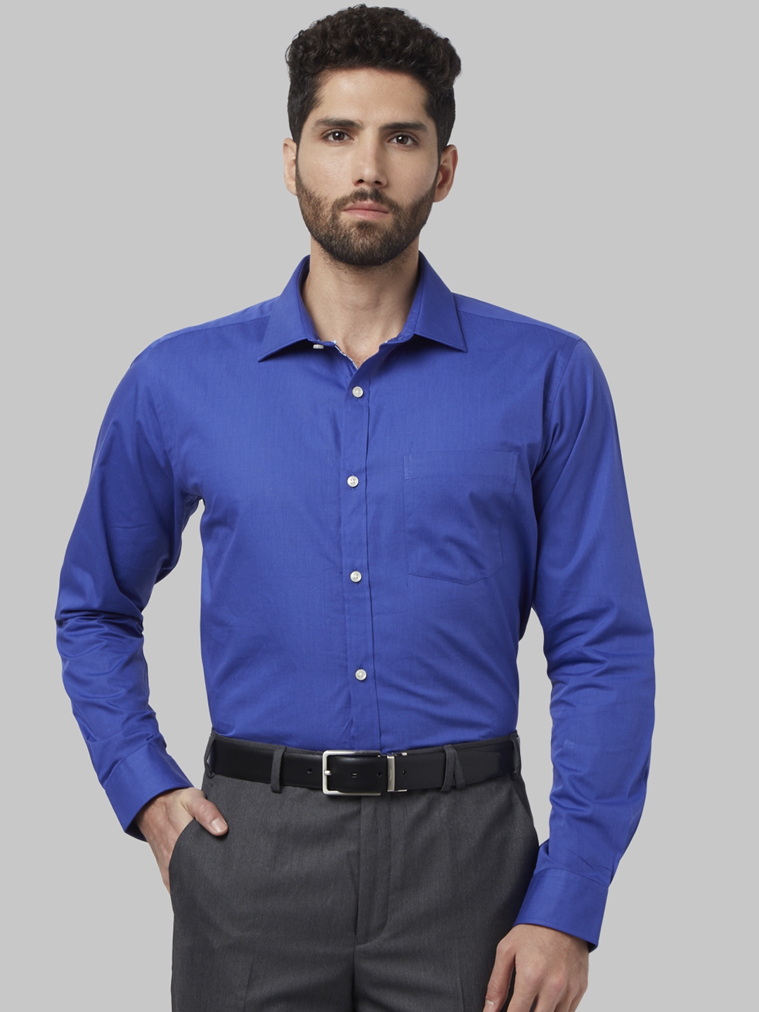 mens formal shirts blue