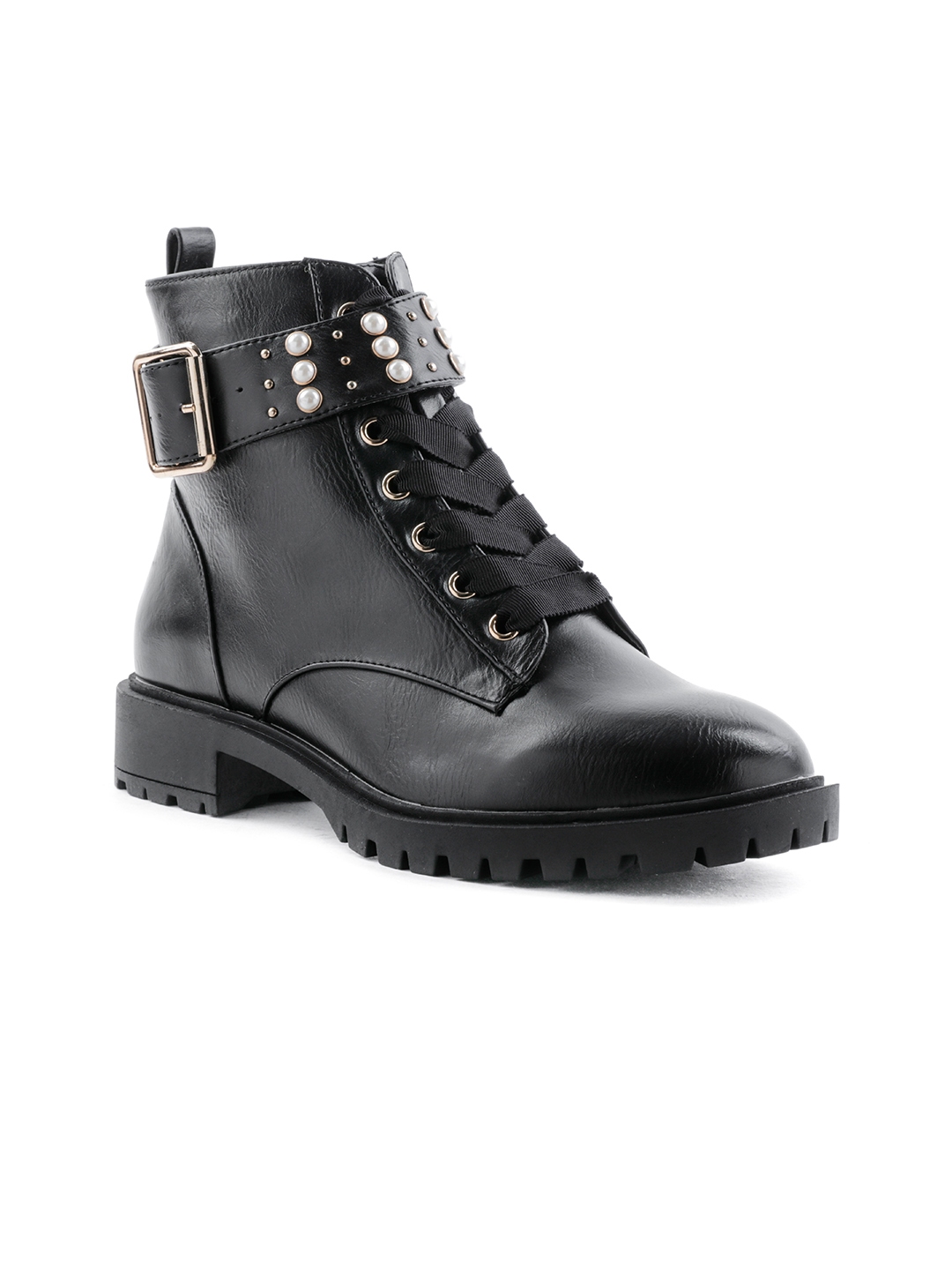 london rag solid black sneakers
