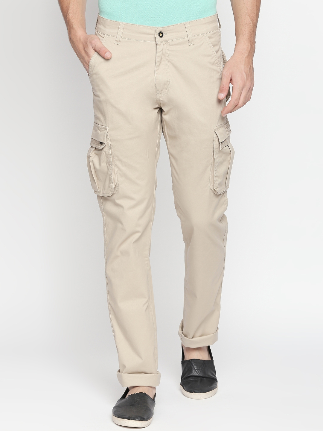 beige cargos men's