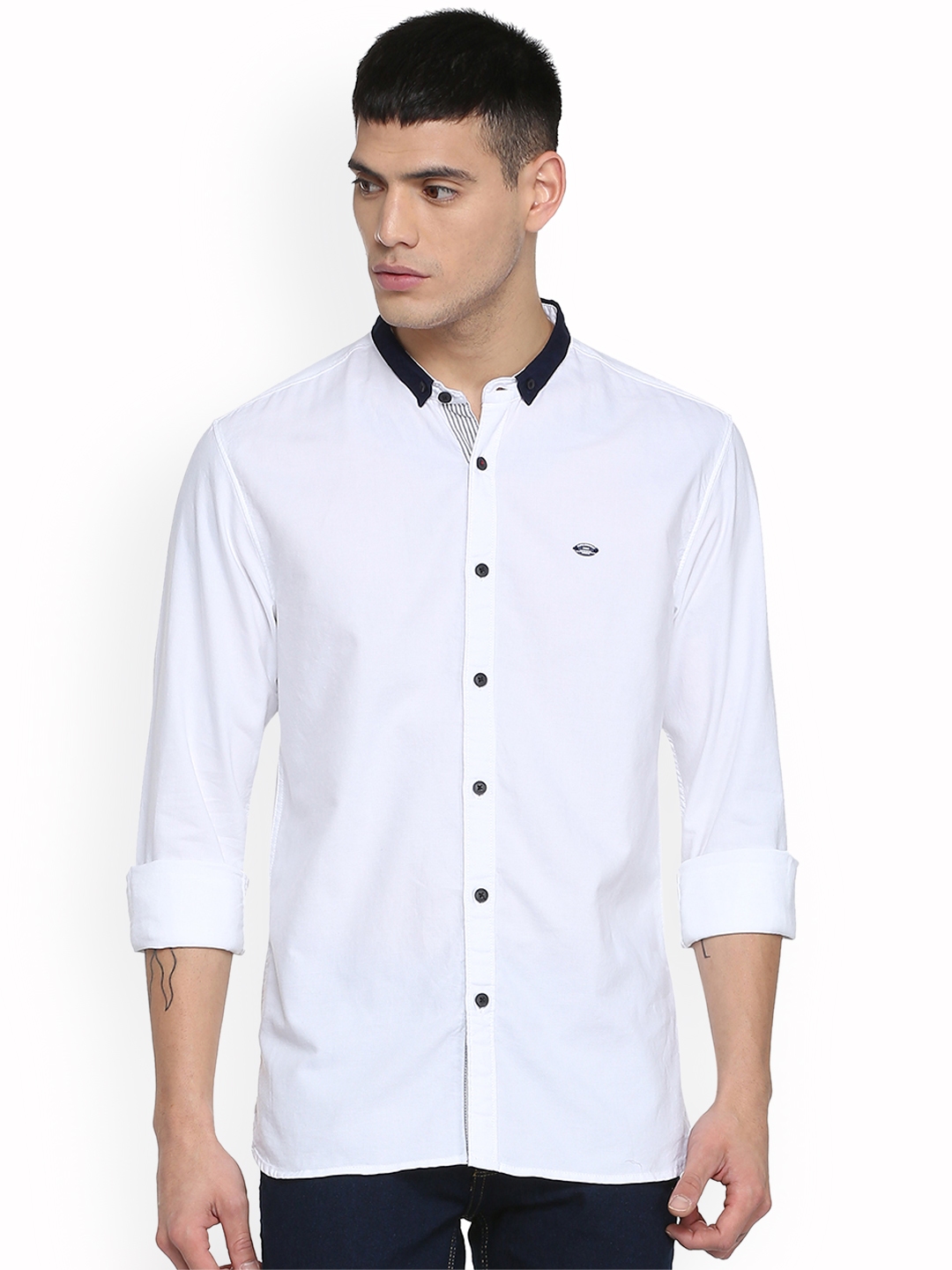 Buy People Men White Regular Fit Solid Casual Shirt - Shirts for Men ...