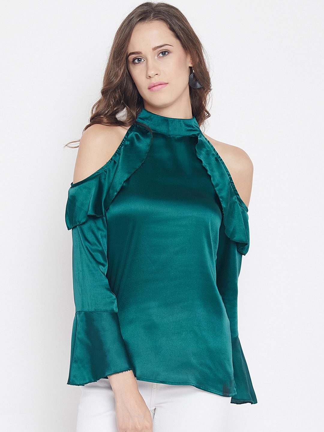 Buy PANIT Women Teal Green Solid Top - Tops for Women 10794032 | Myntra