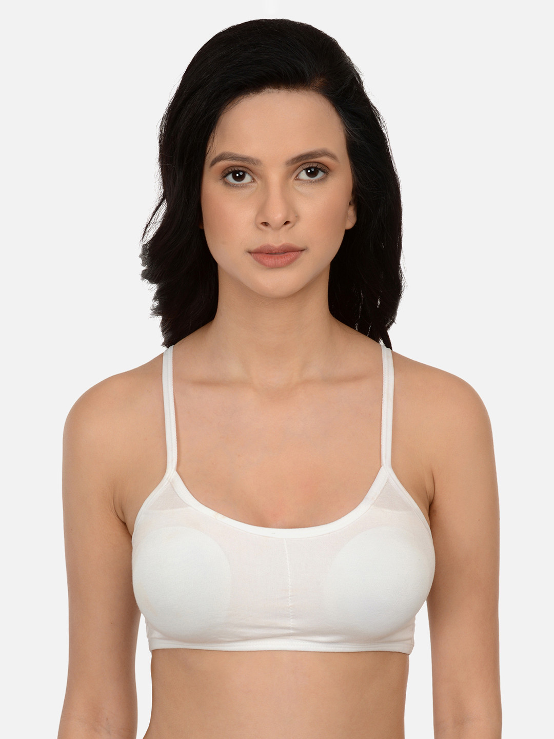 Buy Fashiol White Solid Non Wired Heavily Padded Sports Bra Bra for