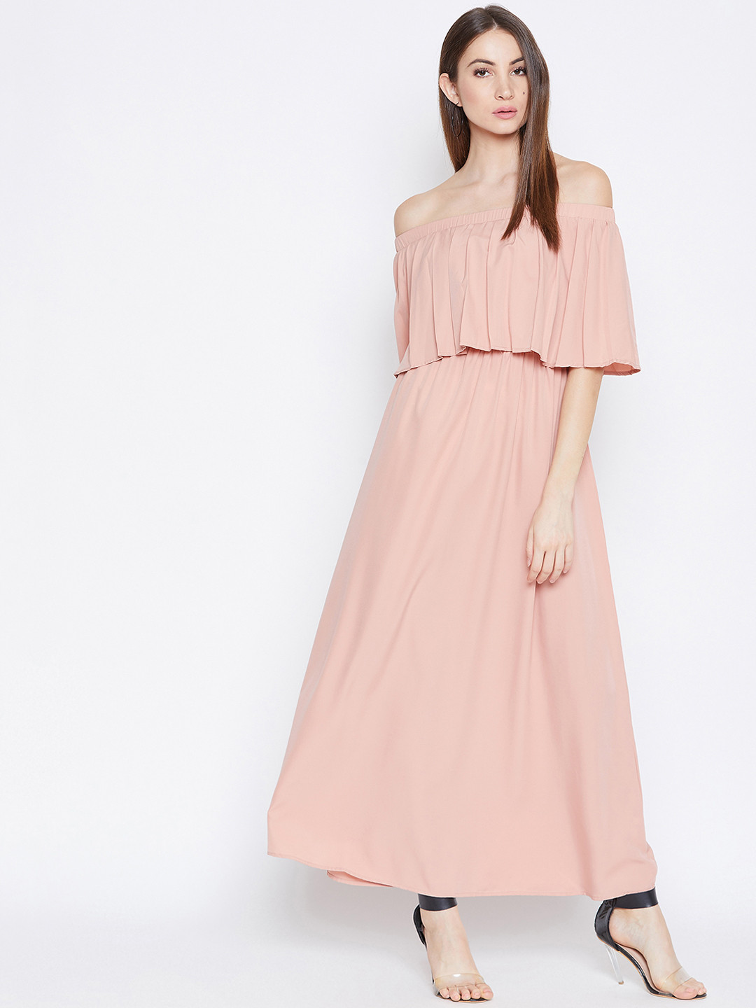 Buy Berrylush Women Pink Solid Maxi Dress Dresses for Women 10784452