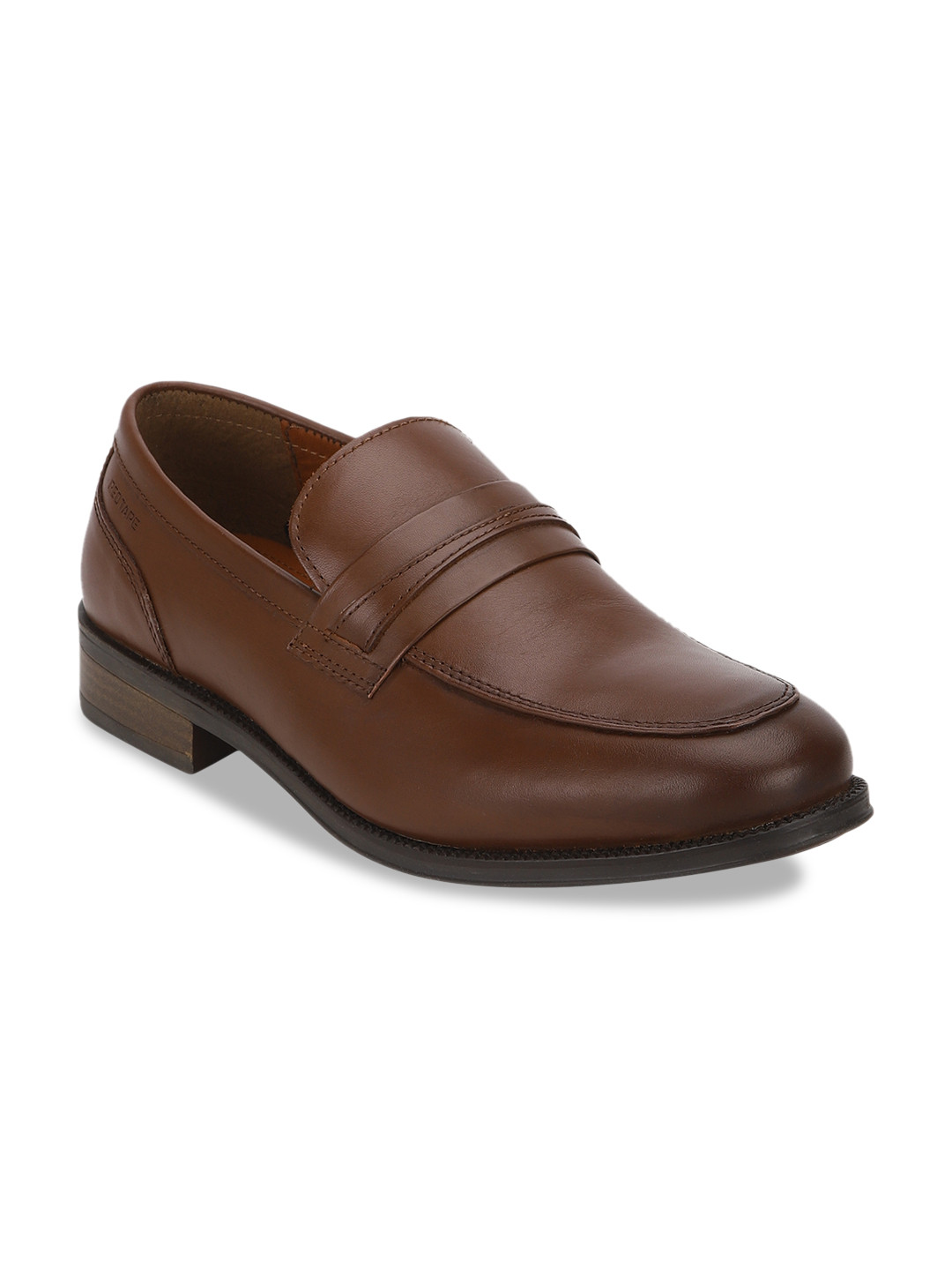 Buy Red Tape Men Brown Solid Leather Slip Ons Formal Shoes for Men