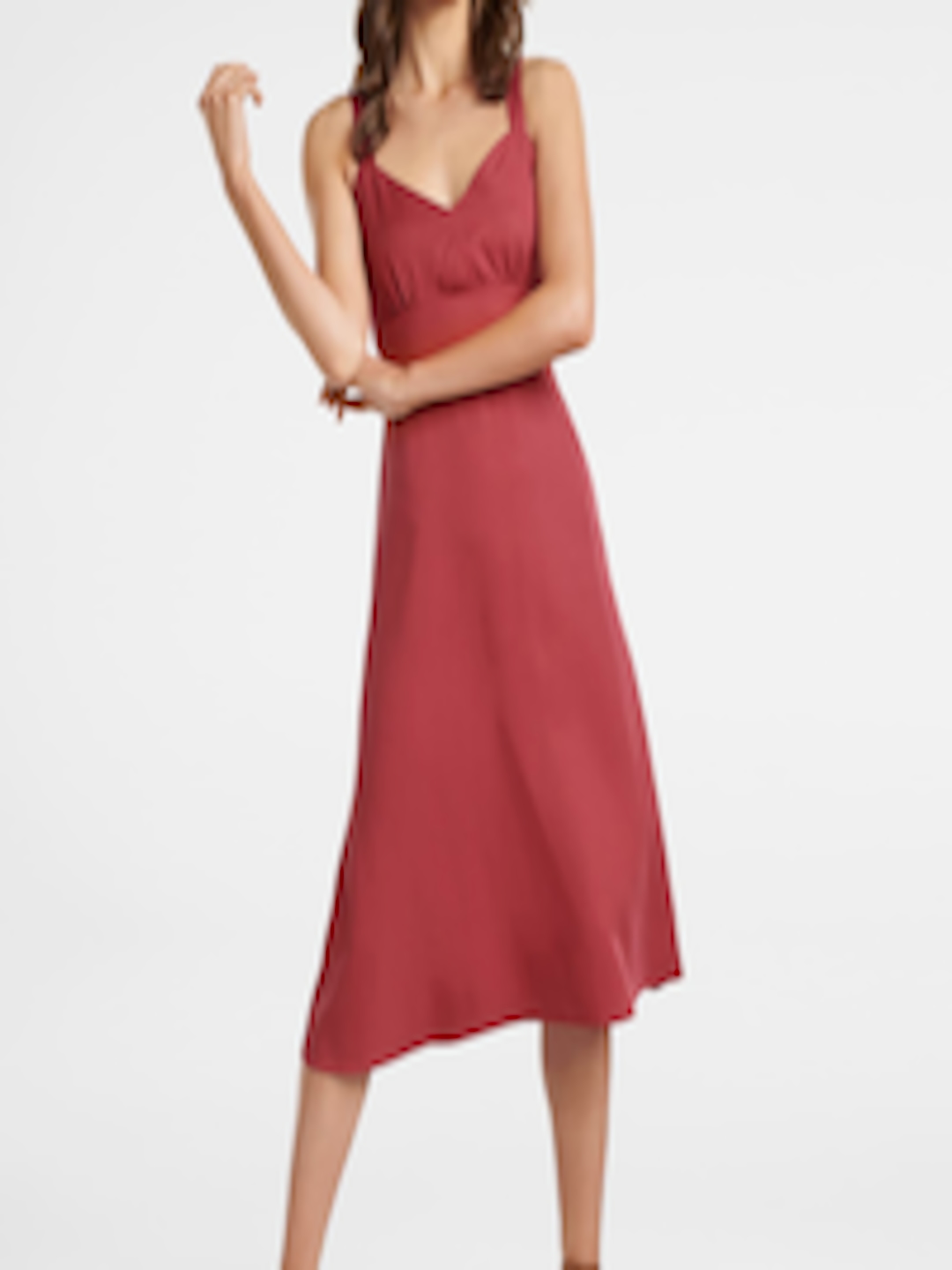 Buy Forever New Women Solid Red Empire Dress - Dresses for Women ...