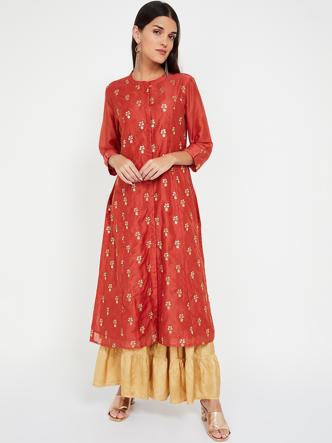 rust orange kurtis