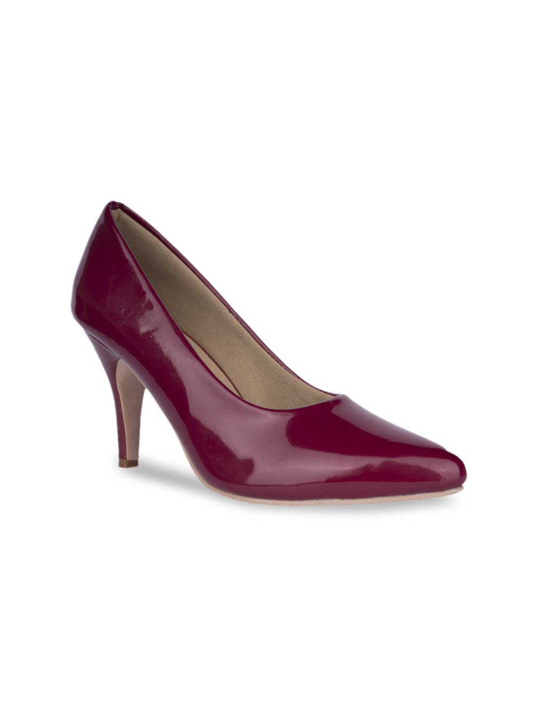 Buy MSC Women Maroon Solid Pumps Heels for Women 10809246 Myntra