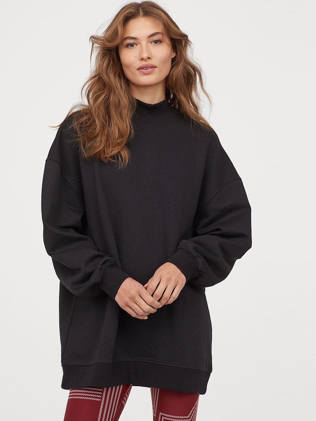 Buy H&M Women Black Oversized Sweatshirt Sweatshirts for Women