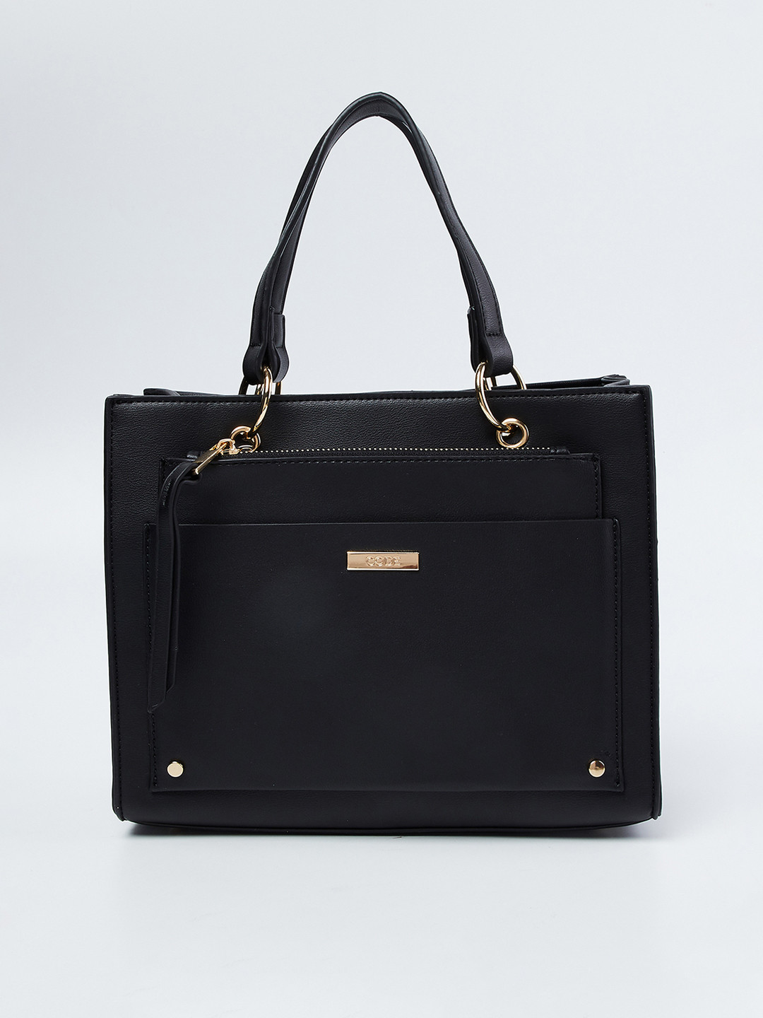 Buy CODE By Lifestyle Black Solid Shoulder Bag Handbags for Women