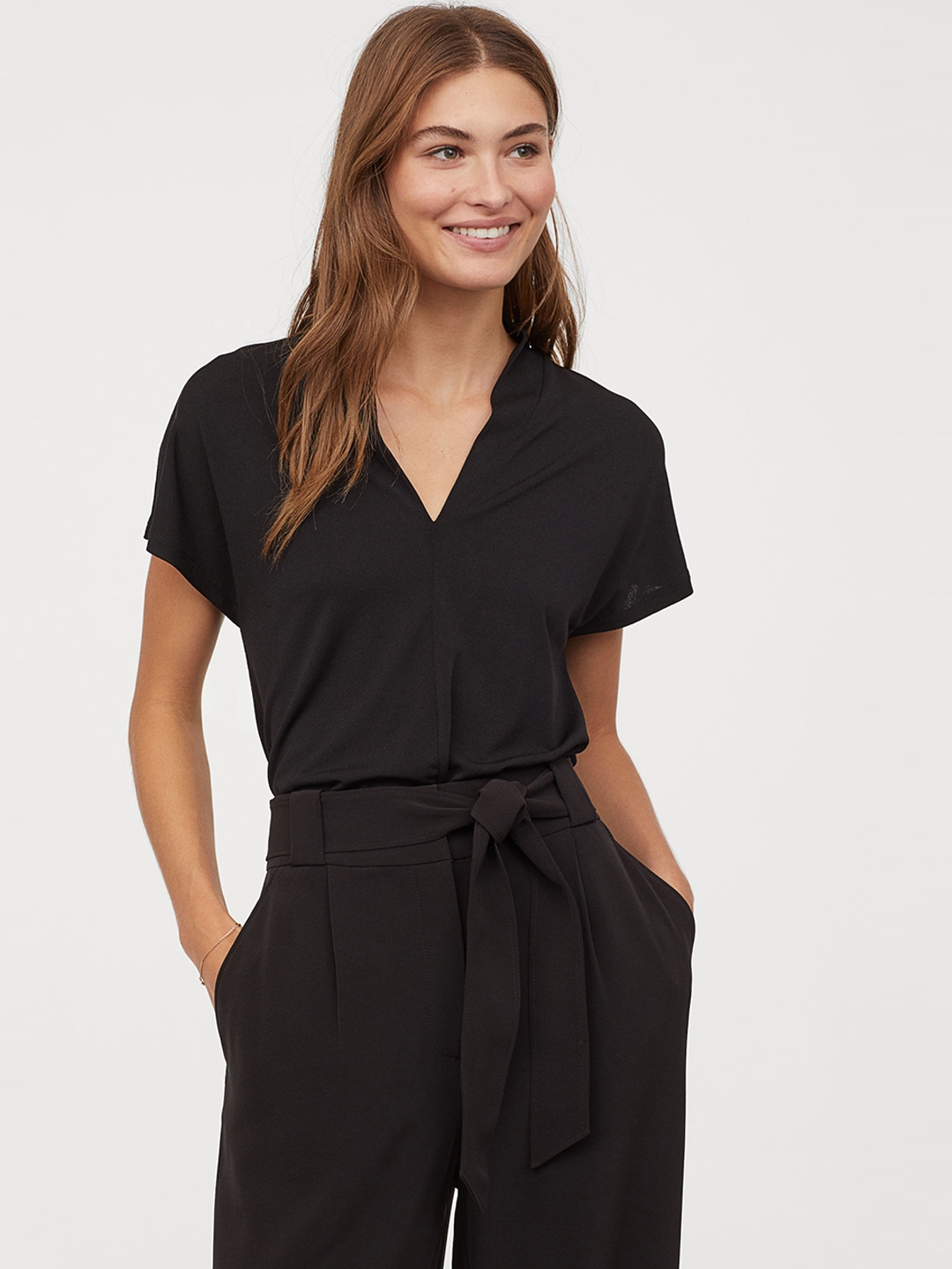 v neck tops myntra
