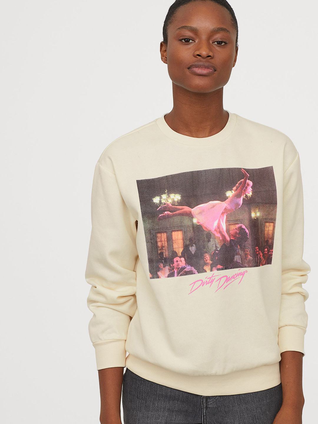 Buy H&M Women Beige Printed Sweatshirt Sweatshirts for Women 10816462