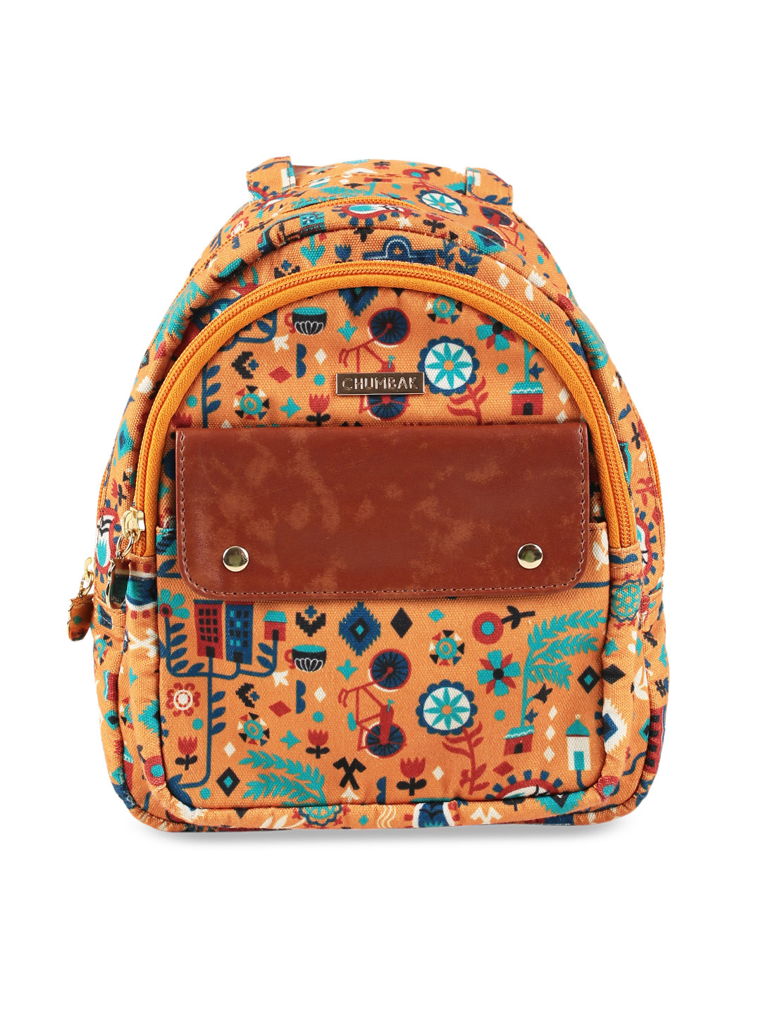 Buy Chumbak Women Mustard Graphic Backpack Backpacks for Women 10823918 Myntra