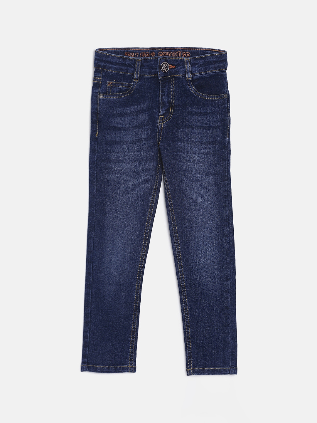 Buy TALES & STORIES Boys Blue Slim Fit Mid Rise Clean Look Jeans ...