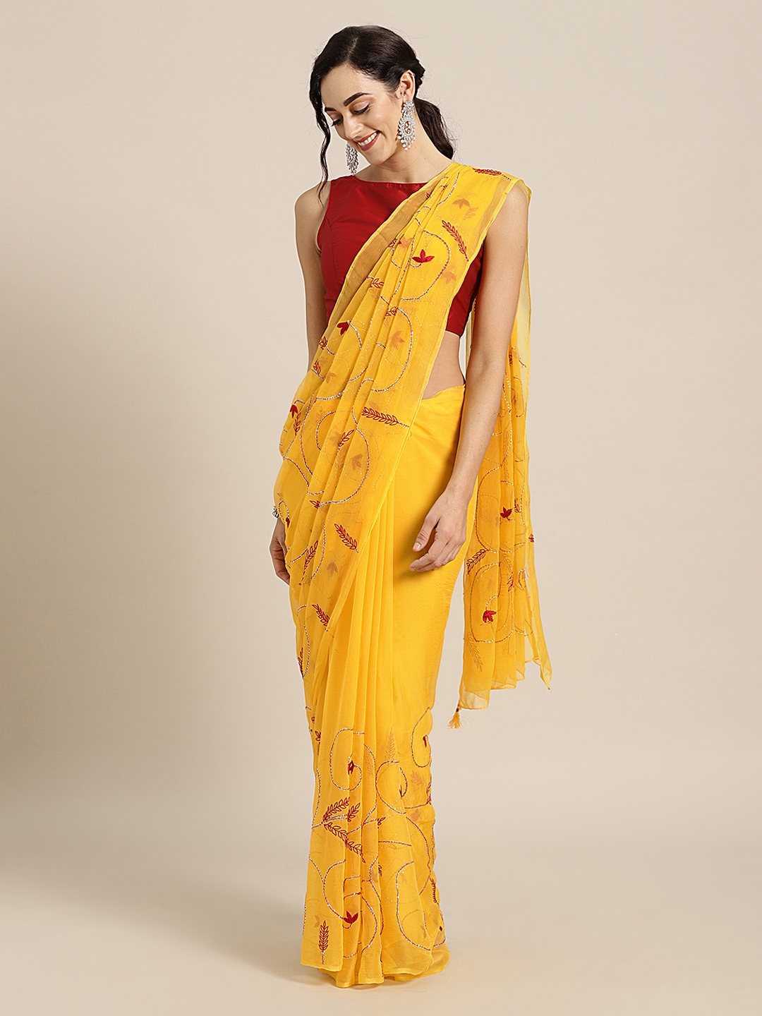 myntra saree gown