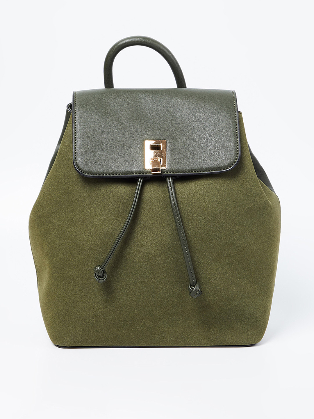 Buy CODE By Lifestyle Women Olive Green Solid Backpack Backpacks for