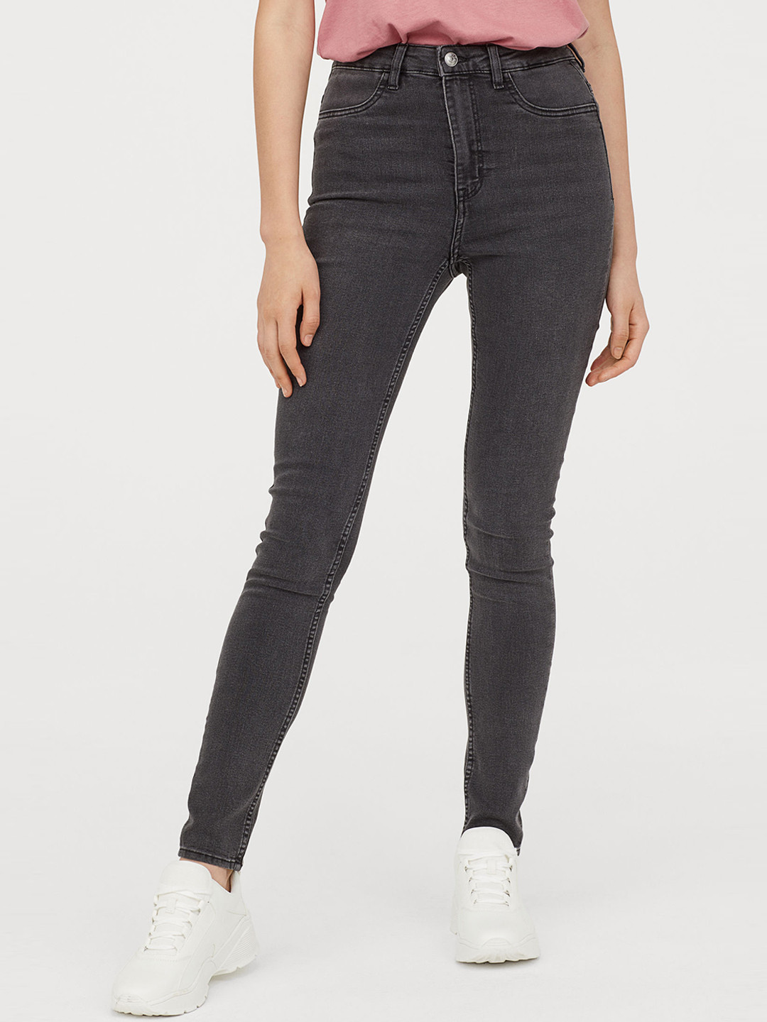 Buy H&M Women Grey Super Skinny High Jeans Jeans for Women 10844756