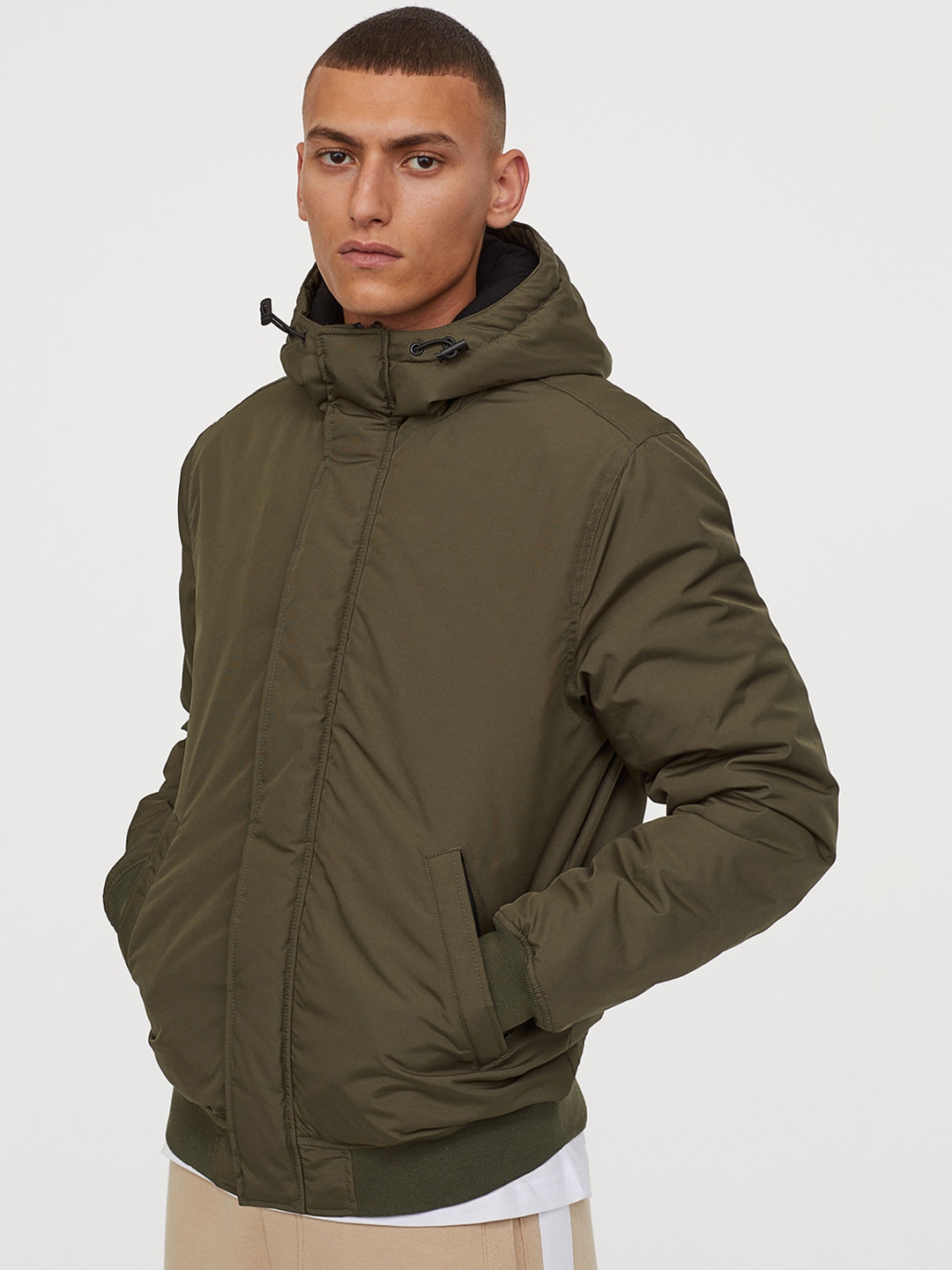 h&m green jacket mens