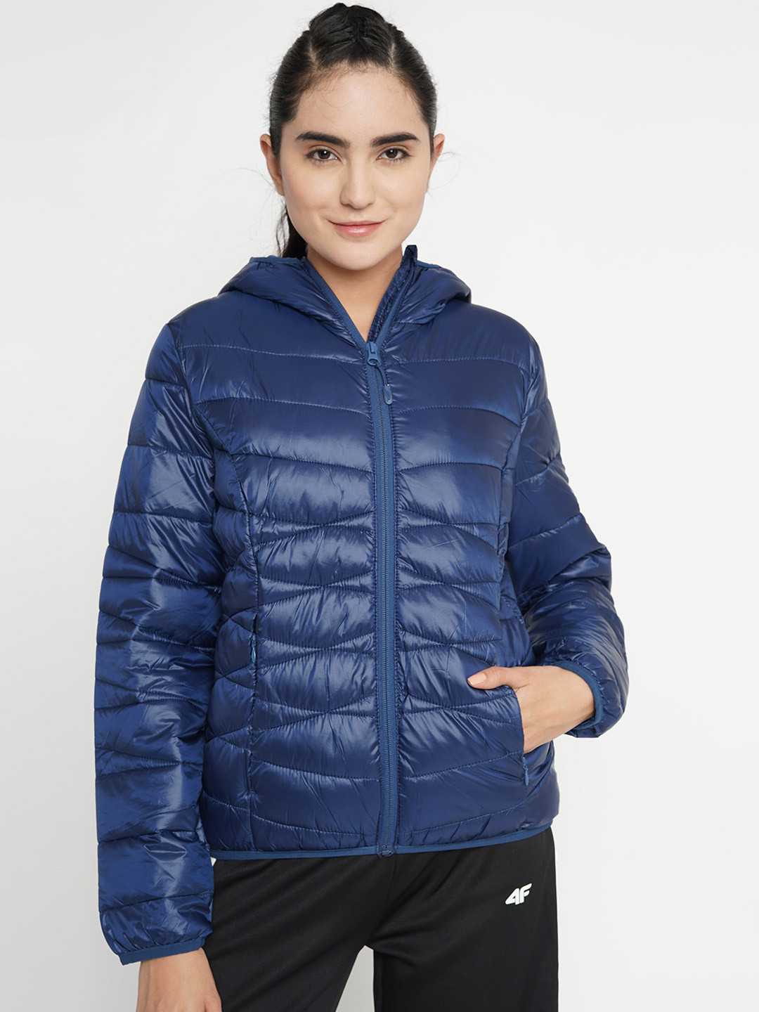 Buy 4F Women Blue Solid Jacket Jackets for Women 10850154 Myntra