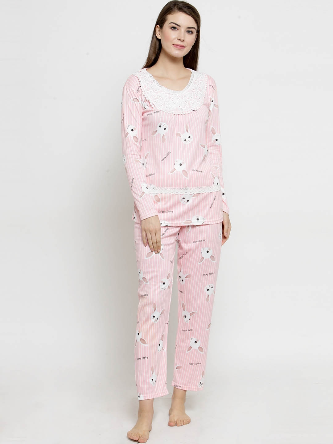 pink night suit for women
