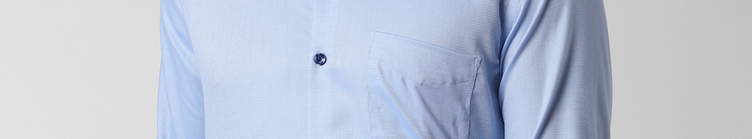 Buy Peter England Men Blue Regular Fit Solid Formal Shirt - Shirts for ...