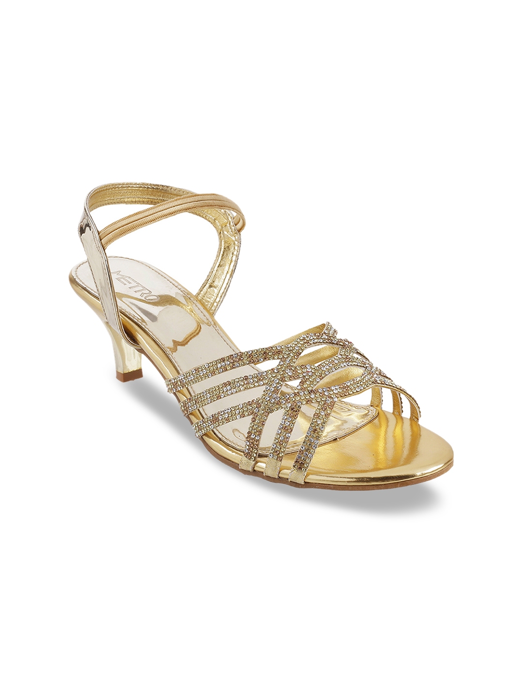 gold heels embellished