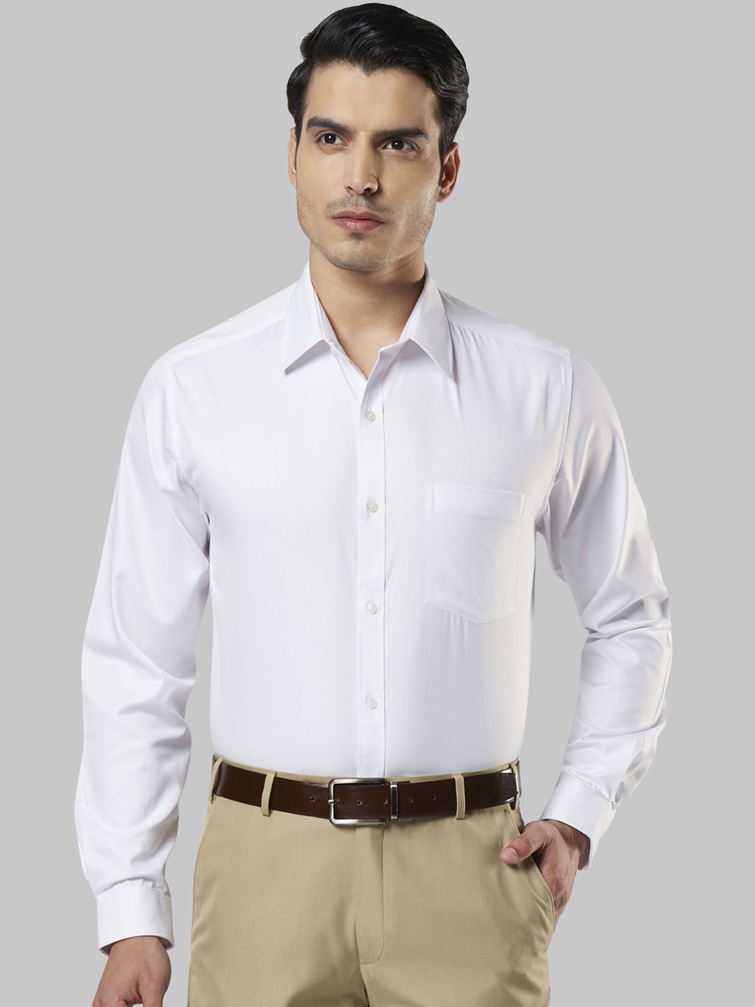 Buy Next Look Men White Regular Fit Solid Formal Shirt - Shirts for Men ...