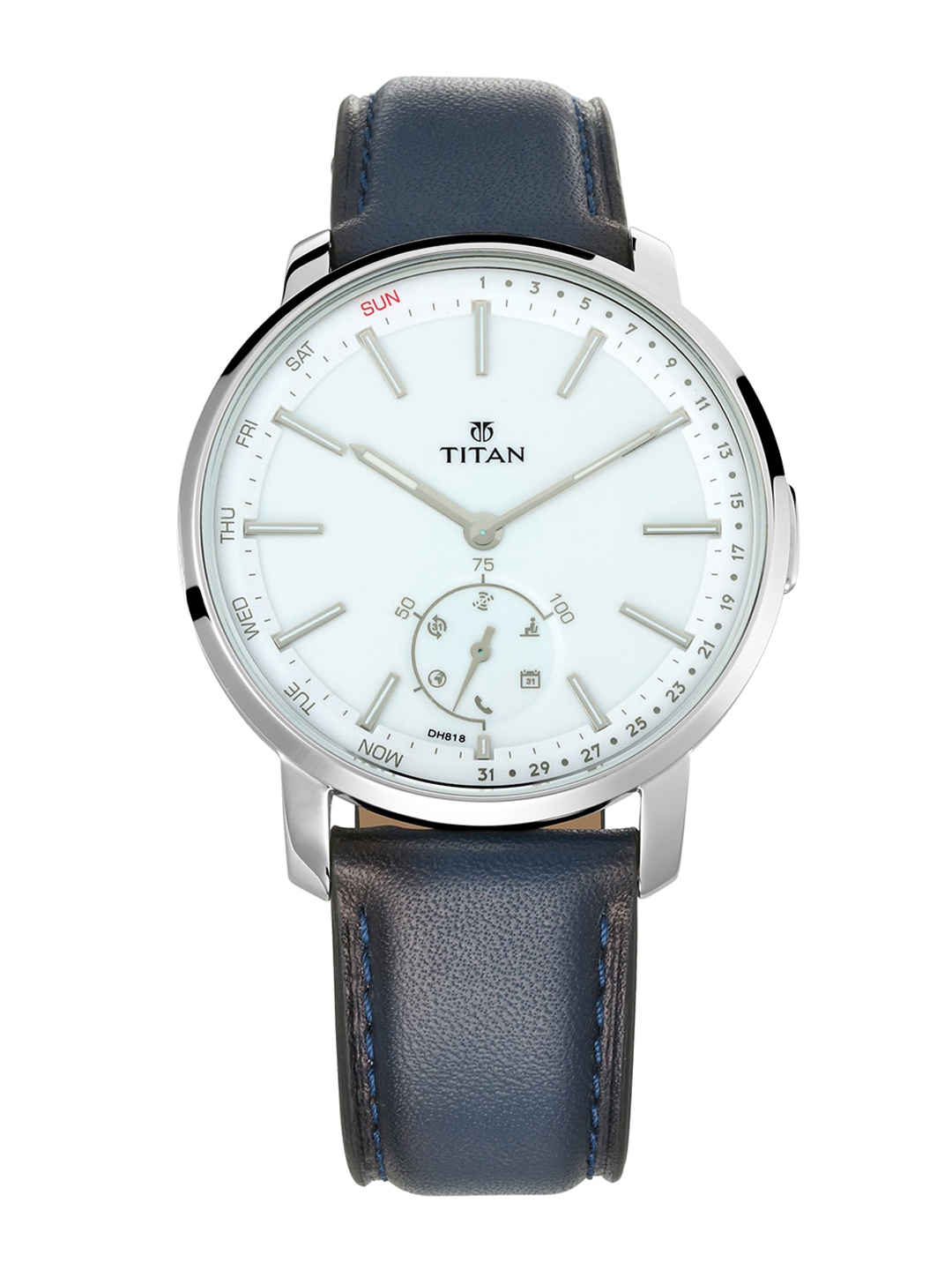 titan connected white dial smartwatch