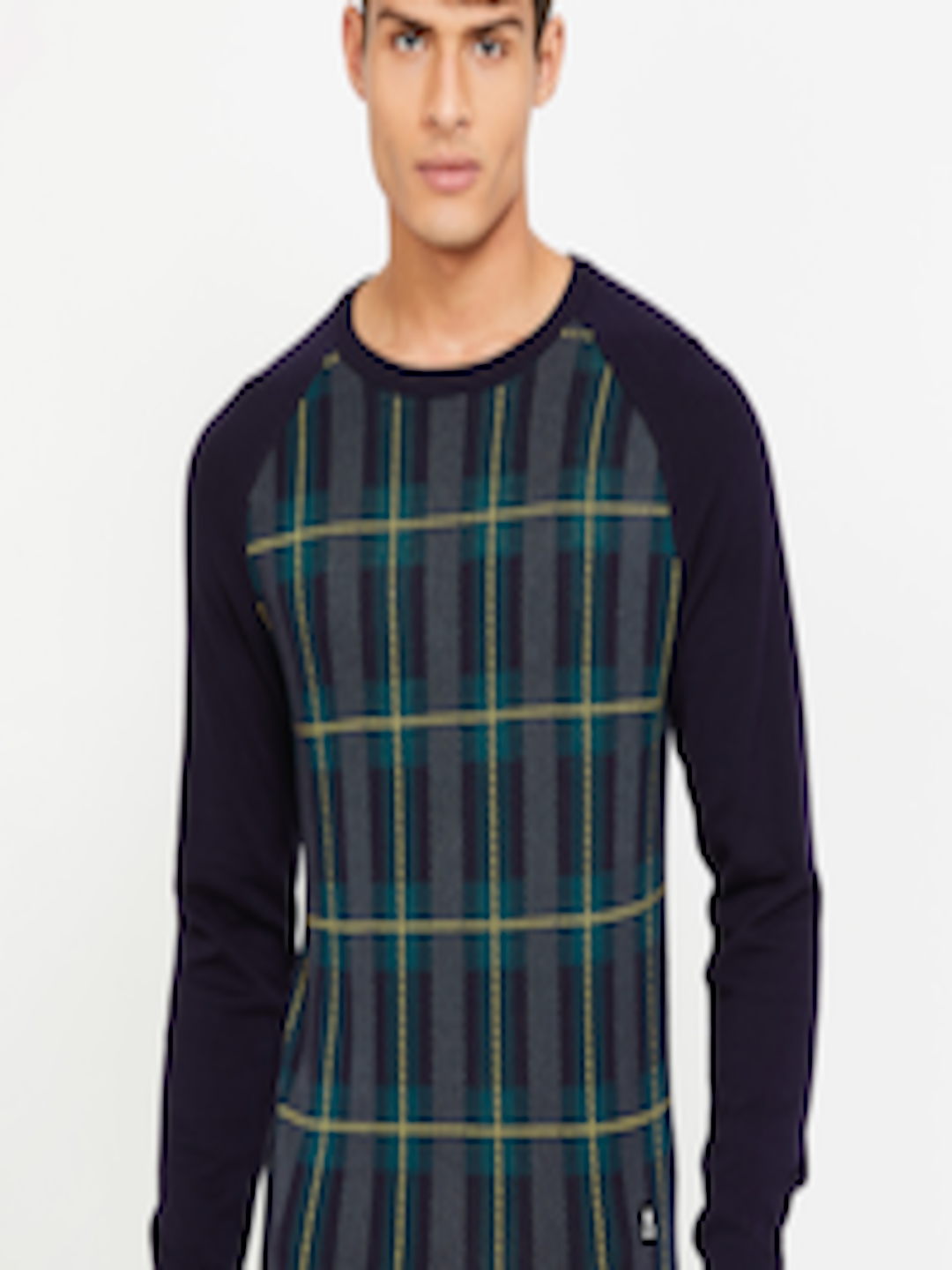 Buy Bossini Men Navy Blue Printed Sweater - Sweaters for Men 10885478 ...